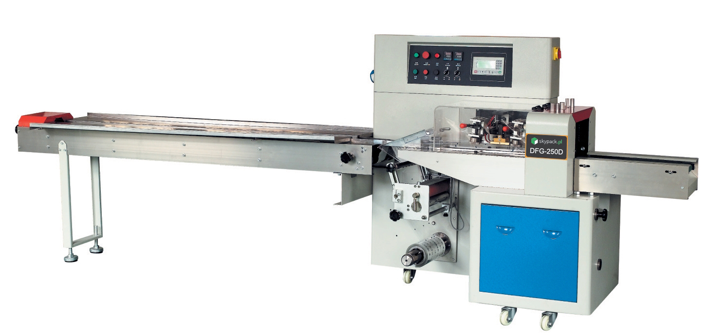 Maszyna typu flow pack (dolny podajnik folli) - model DFD-250